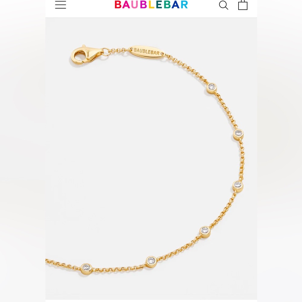 18k gold bracelet with crystals